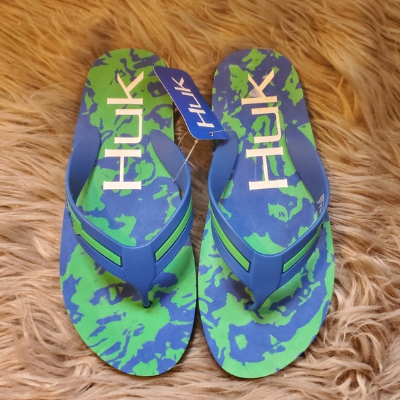 Huk | Shoes | Huk Youth Boys Fishing Flip Flop | Poshmark